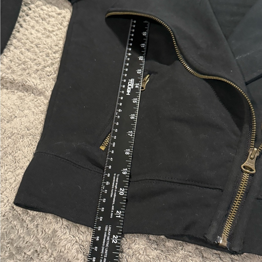 Banana Republic Black Cotton Blend Zippered Moto style jacket, size small - Picture 9 of 11